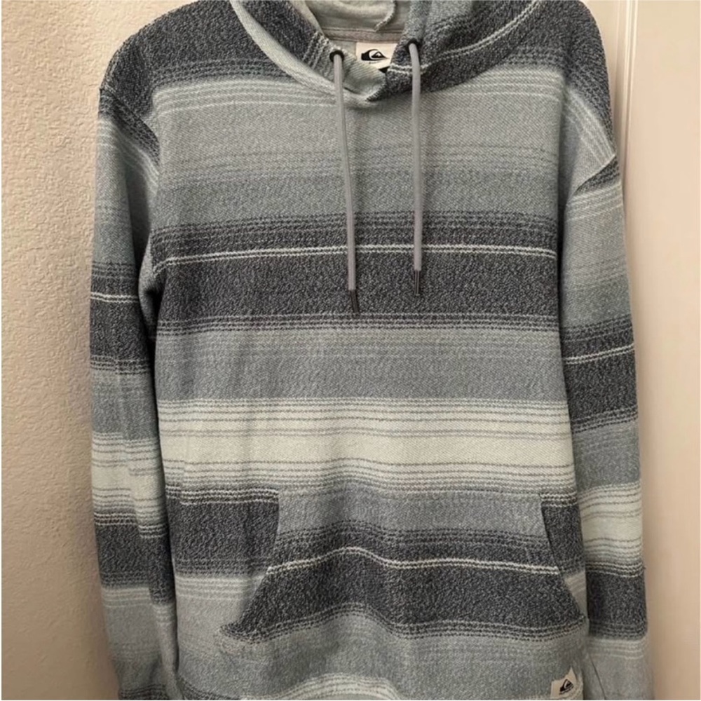 Quiksilver Striped Pullover light Hoodie in blue grey